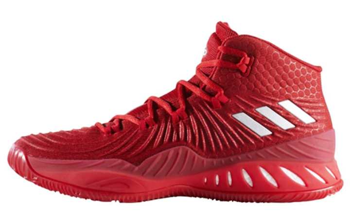 Adidas Adidas Crazy Explosive 2017 BOOST Non slip Lightweight Mid top Basketball Shoes Unisex Red