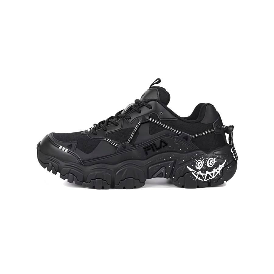FILA Fluid Abrasion Resistant Low top Chunky Sneakers Unisex Black White