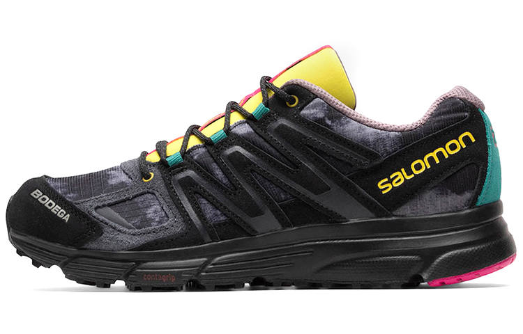 SALOMON x Bodega X Mission 4 Suede Mesh Cushioning Slip Resistant Abrasion Resistant Low top Outdoor Shoes Unisex Black