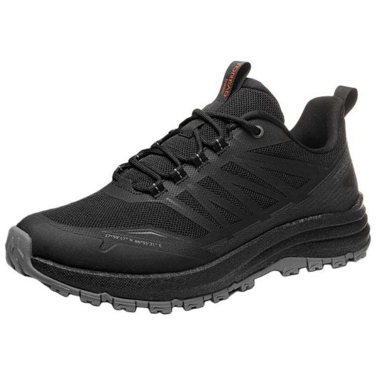 TOREAD Cushioning Slip Resistant Abrasion Resistant Lightweight Low top Mountaineering Hiking Shoes Men's Black