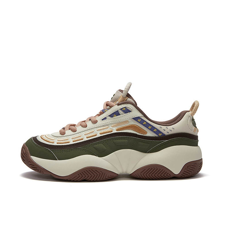 FILA FUSION Low top Vintage Basketball Shoes Men's Green White
