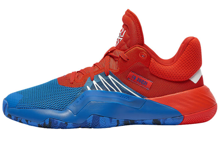 Adidas Adidas D.O.N. Issue #1 Mitchell 1 Fabric Slip Resistant Abrasion Resistant Low top Basketball Shoes Men's Red Blue