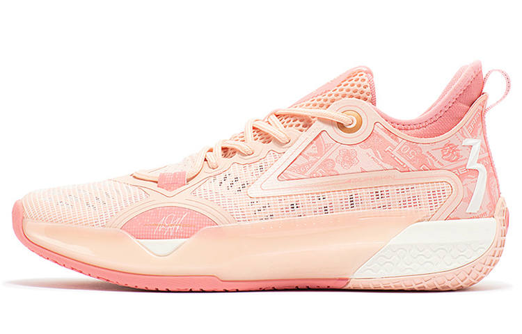361° Zen 5 REN MIN BRAVO Low top Performance Basketball Shoes Men's Soft Pink