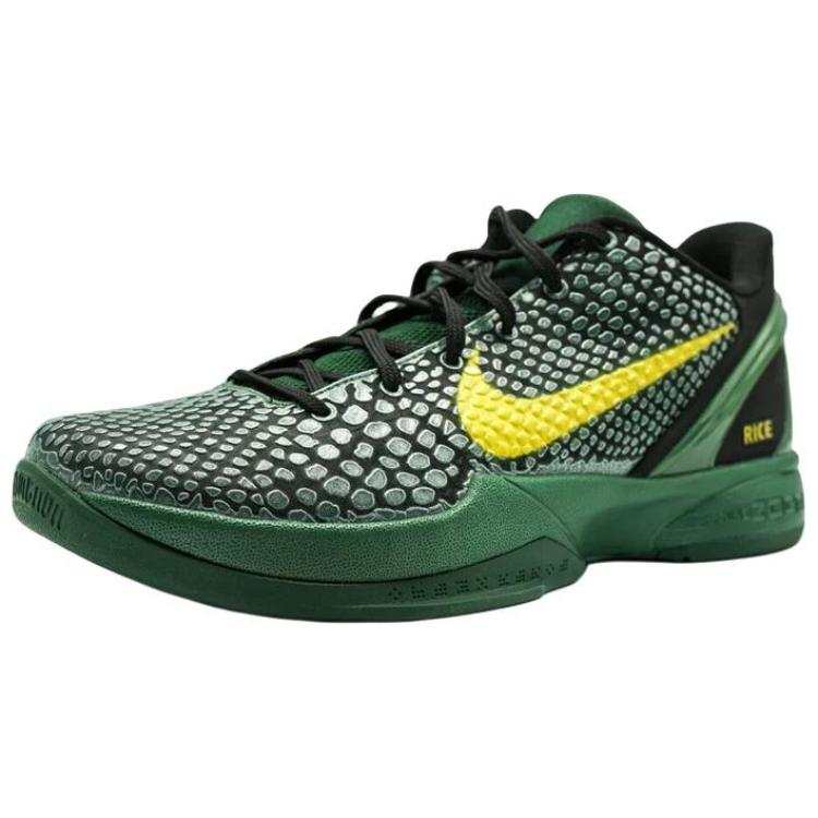 Nike Nike Zoom Kobe 6 Soft And Comfortable Slip Resistant Abrasion Resistant Low top Basketball Shoes Men's Green