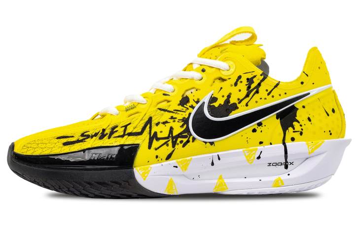Nike Nike Air Zoom GT Cut Basketball Shoes Unisex Low Top Yellow/Black/White