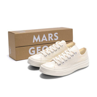 MARS*GEOME Slip Resistant, Breathable, Lightweight Low top Canvas Shoes Women's White