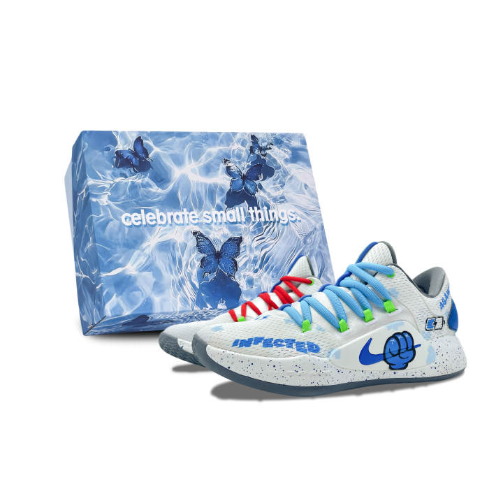 Nike Nike Hyperdunk X Cushioning Slip Resistant Abrasion Resistant Low top Basketball Shoes Men's White