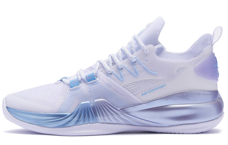 XTEP Jeremy Lin 2 Basketball Shoes Men's Low Top New White/Taro Paste Purple/Carolina Blue