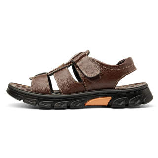 SHENNUO Beach Sandals Men's Brown, Black