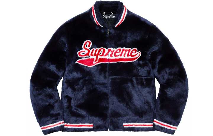 Supreme Supreme Faux Fur Varsity Jacket