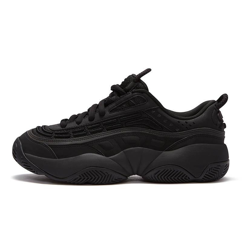 FILA FUSION Flame Shoes Low top Vintage Basketball Shoes Men's Black