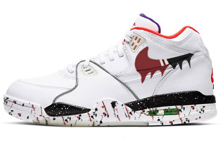 Nike Nike Air Flight 89 Mid top Vintage Basketball Shoes Men's White Red Black