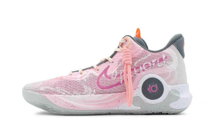 Nike Nike KD Trey 5 IX Mesh Slip Resistant Abrasion Resistant Mid top Basketball Shoes Unisex Pink