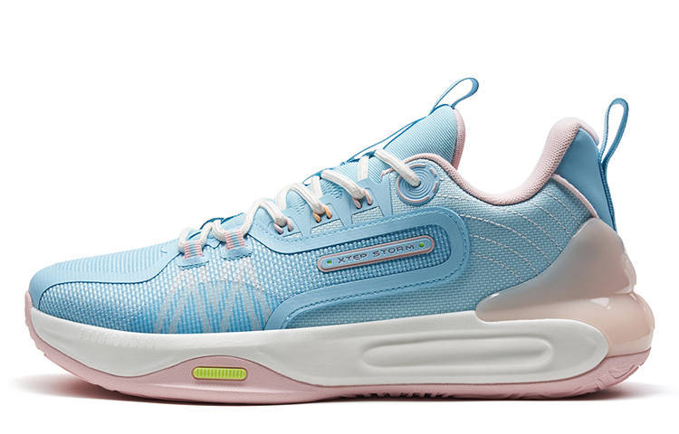 XTEP Fengchi 1 V2 Low top Basketball Shoes Men's Blue Pink