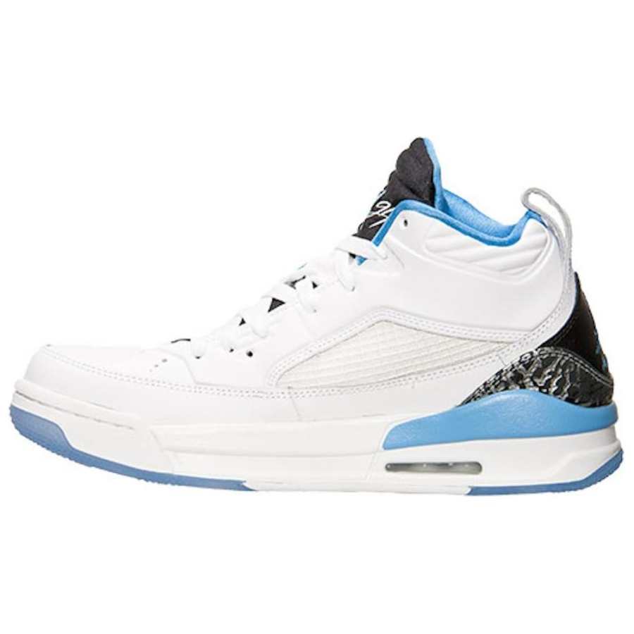 Jordan Jordan Flight 9.5 Slip Resistant Abrasion Resistant High top Basketball Shoes Men's White Blue