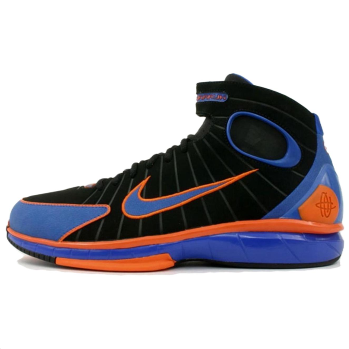 Nike Nike Air Zoom Huarache 2K4 Cushioning, Wear Resistant High top Basketball Shoes Unisex Black Blue
