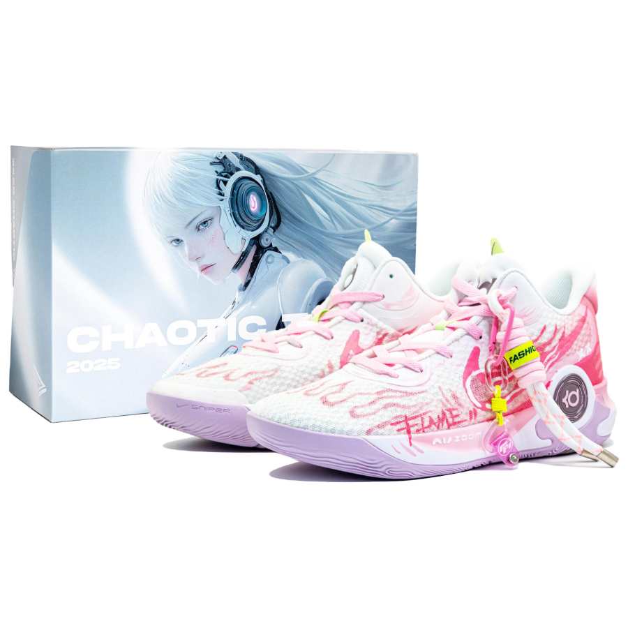 Nike Nike KD Trey 5 IX Slip Resistant Abrasion Resistant Mid top Vintage Basketball Shoes Men's Pink