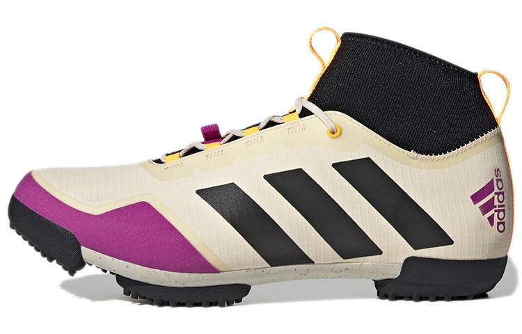 Adidas Adidas Comfortable Abrasion Resistant Slip Resistant Mid top Cycling Shoes Unisex Beige Black