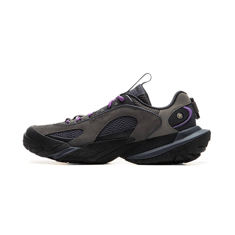 Li-Ning Li Ning CF Tracing, Hiking EDC Slip Resistant Abrasion Resistant Low top Hiking Shoes Unisex Gray Black