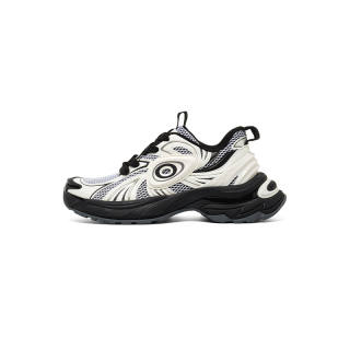 OLD ORDER Turbo GT Mesh Turbo Support Height Increasing Low top Chunky Sneakers Unisex Black White