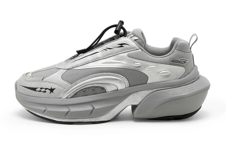 STARTER Odyssey Slip Resistant Abrasion Resistant Low top Chunky Sneakers Women's Gray