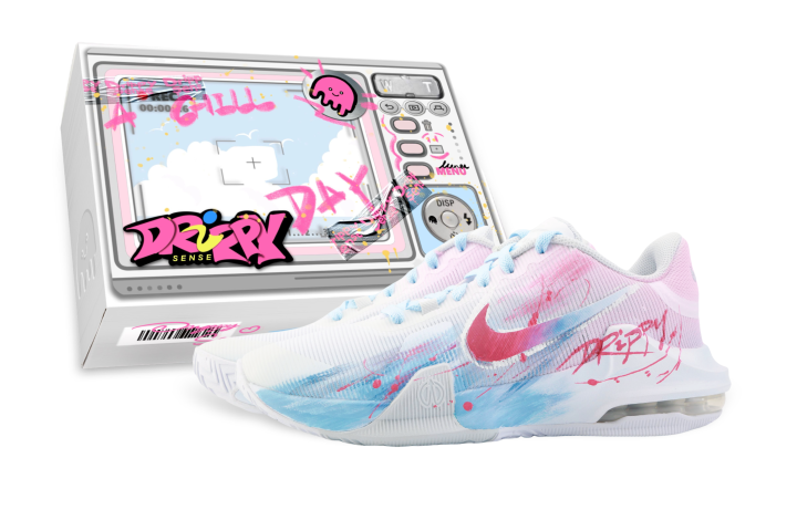 Nike Nike Air Max Impact 4 Drippy Supernova Abrasion Resistant Abrasion Resistant Mid top Basketball Shoes Men's Blue Pink