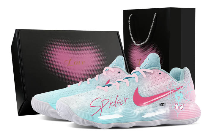 Nike Nike Hyperdunk 2017 Spiders Beloved Heart Box Cushioning Coverage Support Low top Basketball Shoes Men's