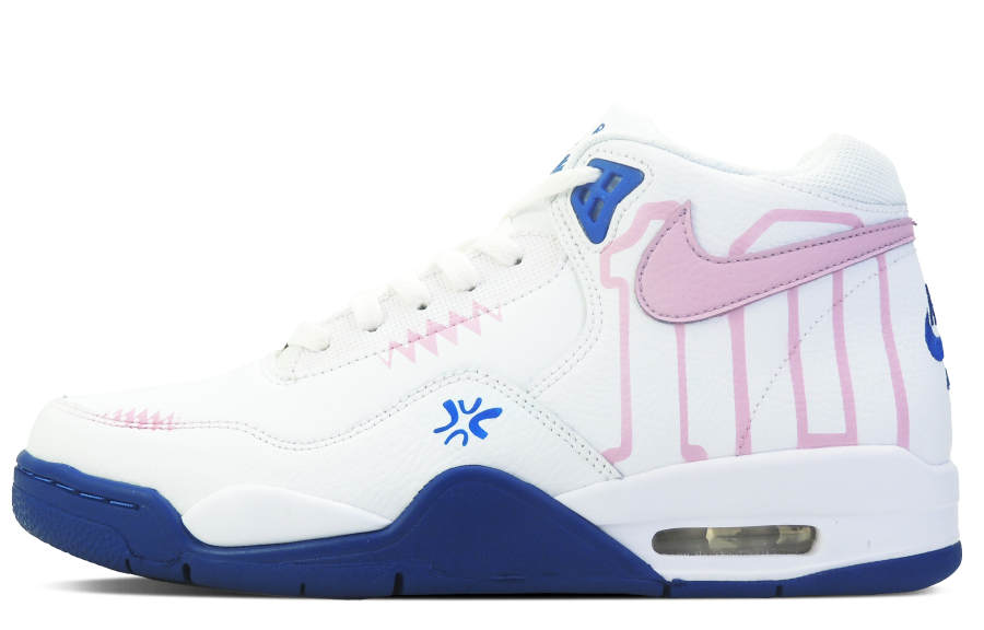 Nike Nike Flight Legacy Slam Dunk, Akira Kaede Mid top Vintage Basketball Shoes Men's Blue White Pink