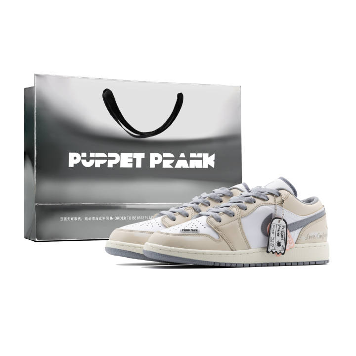 Jordan Jordan Air Jordan 1 Abrasion Resistant Low top Skateboard Shoes GS Ecru