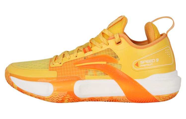 Li-Ning Li Ning Speed 9 Premium PRM Slip Resistant Abrasion Resistant Low top Basketball Shoes Men's Yellow White