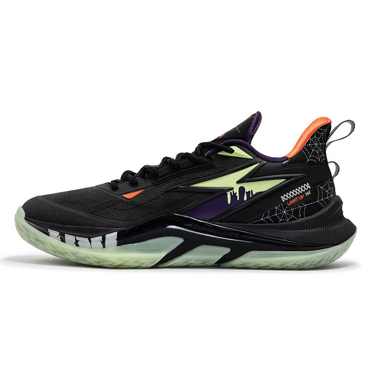 361° LIGHT UP PRM Cushioning Slip Resistant Abrasion Resistant Low top Basketball Shoes Men's Obsidian Black