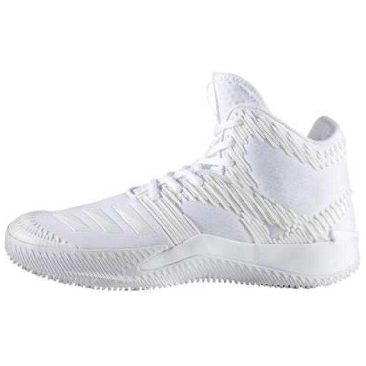 Adidas Adidas Slip Resistant Abrasion Resistant Mid top Basketball Shoes Men's White