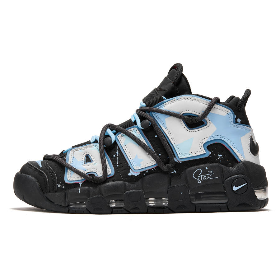 Nike Nike Air More Uptempo Vintage Basketball Shoes Women's Mid Top Black/Blue