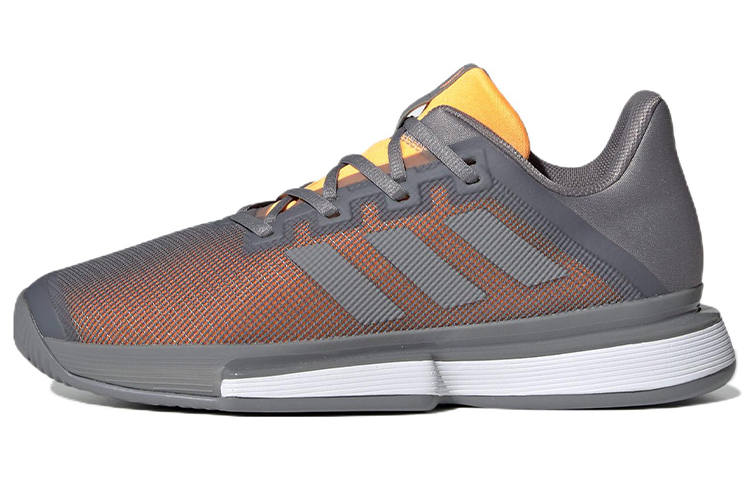 Adidas Adidas Solematch Bounce Tennis Shoes Men's Low Top Gray/Orange
