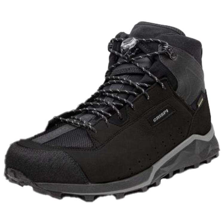 CRISPI Attiva Mountaineering & Hiking Shoes Unisex Mid Top Black Gray Color