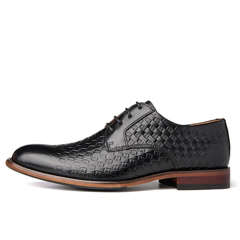PAIBLOKS Dress Shoes Men's Low Top Black Brown