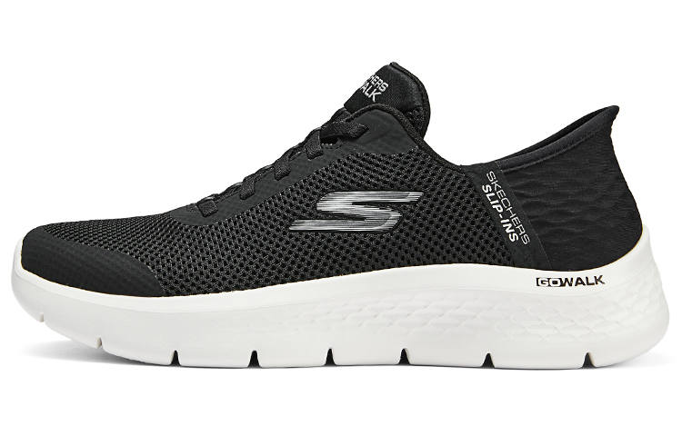 Skechers Cushioning Balance Support Abrasion Resistant Lightweight Breathable Low top Walking Shoes Women's Black