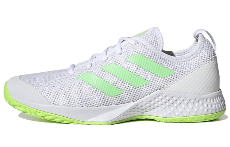 Adidas Adidas Courtflash Tennis Comfortable Abrasion Resistant Abrasion Resistant Low top Tennis Shoes Men's White Green
