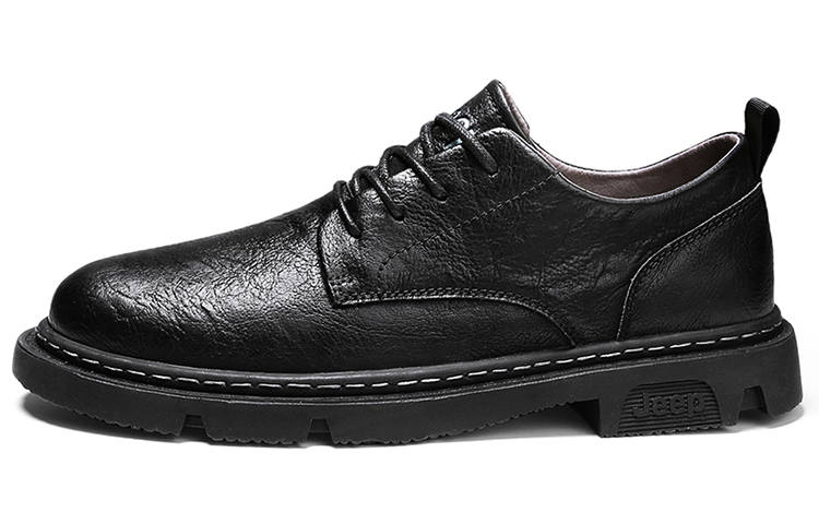 Jeep Leather Shoes Casual Shoes Men's Black