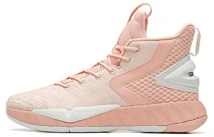 Anta Crazy 3 Solid Color Cushioning Thermal High top Basketball Shoes Men's Pink