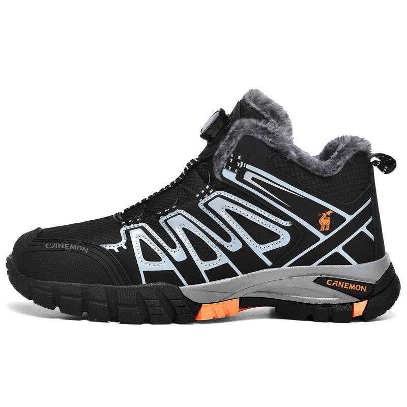 LINGHANGLUOTUO Slip Resistant, Abrasion Resistant, Lightweight Mid top Mountaineering Hiking Shoes Men's