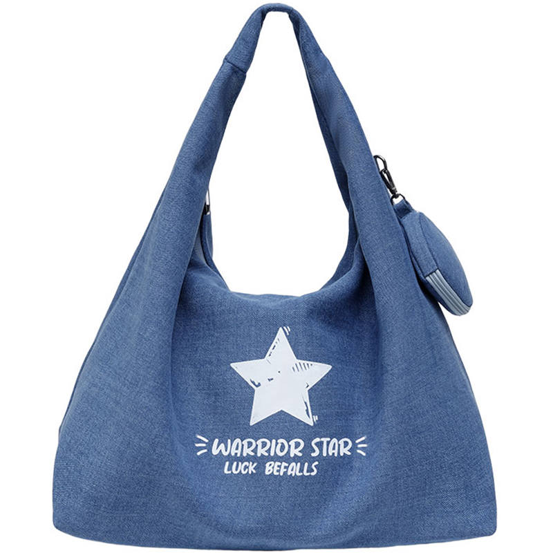 WARRIOR Warrior Oxford Handbag, Shoulder Bag Regular Denim Blue