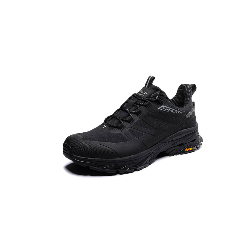 TOREAD Slip Resistant Abrasion Resistant Low top Hiking Shoes Women's Black Gray