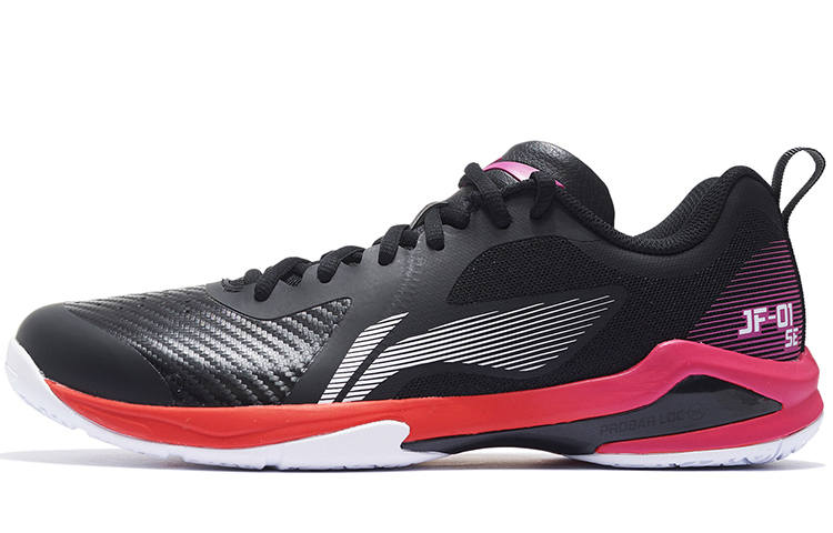 Li-Ning Li Ning Sprint SE Textile, Synthetic Leather, TPU Abrasion Resistant Support Low top Badminton Shoes Unisex Black