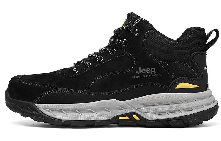Jeep Mid top Outdoor Shoes Men's Black