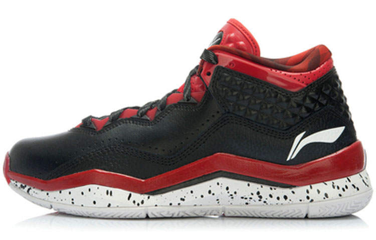 Li-Ning Li Ning WOW 3 Lightweight Anti Slip Mid top Basketball Shoes Men's Black Red White