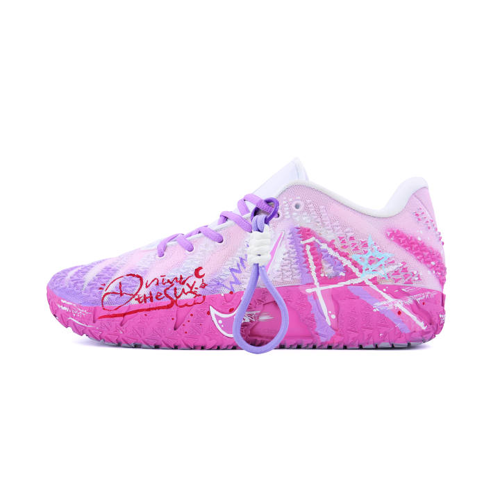 Nike Nike Ja Morant 3 Neon Declaration Cushioning Abrasion Resistant Rebound Grip Low top Basketball Shoes Men's Purple Pink