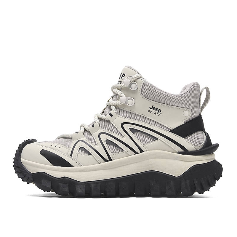 JEEP SPIRIT Slip Resistant, Abrasion Resistant, Breathable, Height Increasing Mid top Chunky Sneakers Women's