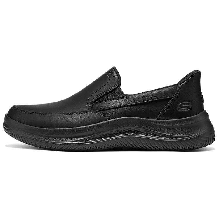 Skechers Casual Leather Shoes Men's All Black