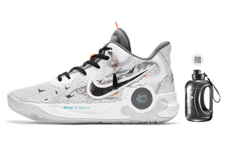 Nike Nike KD Trey 5 IX Cushioning Slip Resistant Mid top Basketball Shoes Unisex Black Gray White